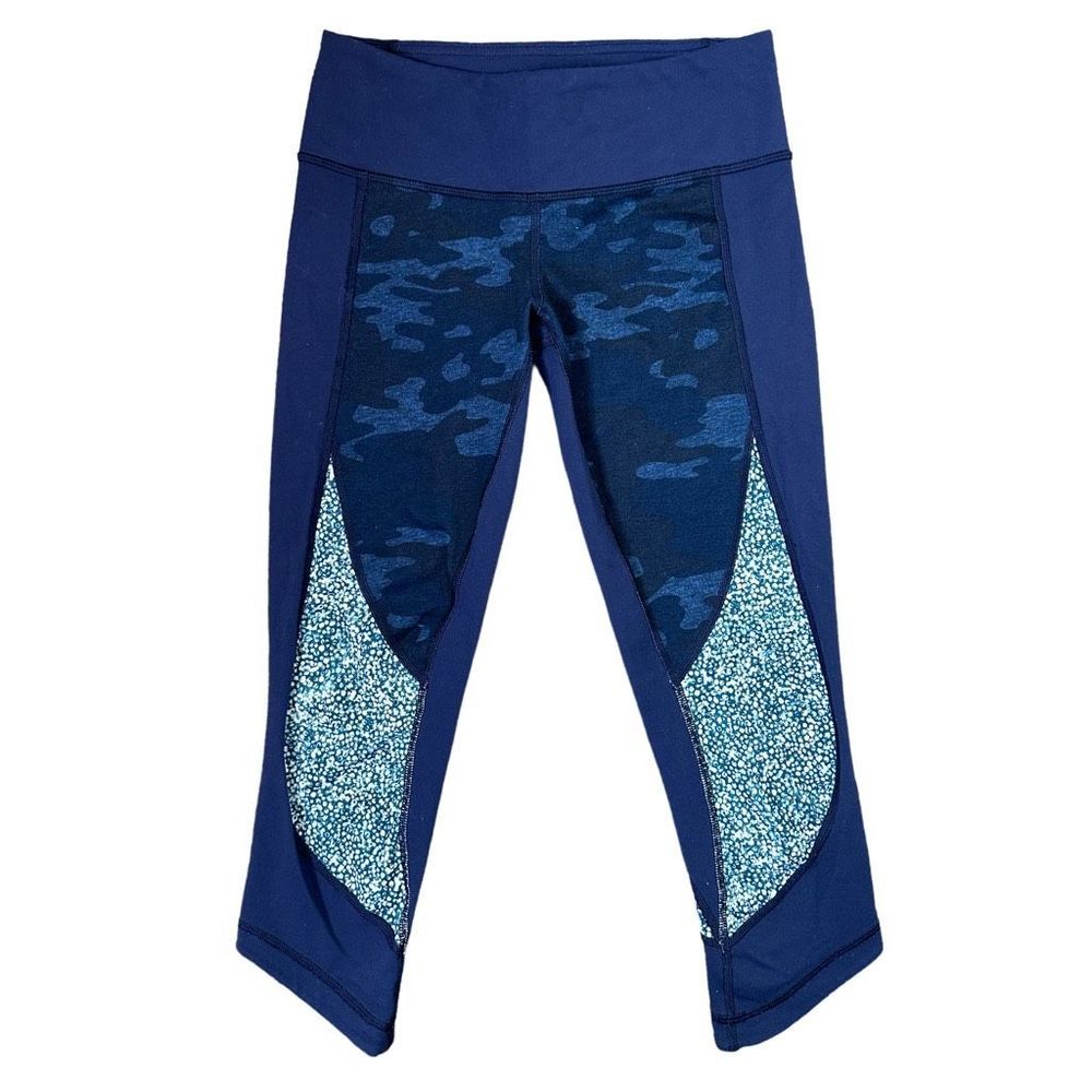lululemon athletica Wunder Under Full On Luon Sashiko Cropped Camo Pant - Size 4